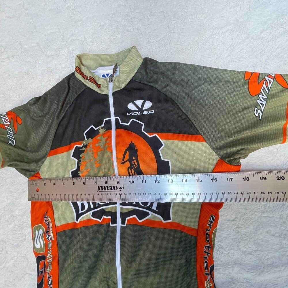 Voler Men Medium Race Raglan Zip Up Short Sleeve Another Bike Shop Cycling Shirt - Picture 5 of 10